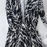 Spring Animal Print Silk Satin Dress