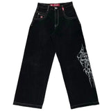 Baggy Jeans Hip-Hop Rock Print 2023 New Fashion Harajuku Wide-Leg