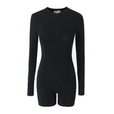 Spring Style Knitted Slim Zipper Long-Sleeved Solid Color