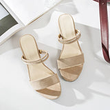 Zingj Korean Sandals Women's 2023 New Thick Heels Sandals And Slippers One Shoe And Two Open-Toed Women's