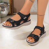 New Summer Women's Shoes Large-Size Thick-Sed Casual Sandals With Magic Stickers Women's