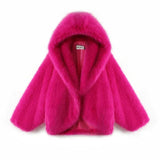 Neon Faux Fur Hooded Coat- Outfit