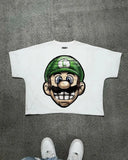 Version Simple Minority Design Cartoon Long Printed Cotton T-Shirt Men's Hip-Hop Harajuku Y2k Loose Couple