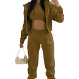 Women's Plus Velvet Hooded Movement Fashion Dress Spring Wearing A Complete Set Of Women's
