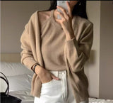 Zingj Lazy Wind Knitted Cardigan Halter Vest Two Sets Of Women Wear Korean Version Of Casual Loose-Fitting