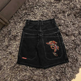 Shorts Y2K Hip Hop 2023 Original Gothic Pocket Baggy Jeans Shorts