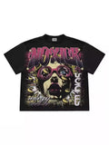 New Gothic Funny Street Trend Hip-Hop Printed High Street Casual Men's And Women's Short-Sleeved Round-Necked