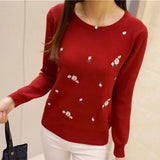 Sweater Women Embroidery Knitted Winter Women Sweater And Pullover Female Tricot Jersey Jumper Pull