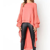 Women Chiffon Dresses Fashion Black Red Long Sleeve Spring Summer Woman Dress Vestido De Mujer Femme Robe