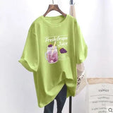 casual women's T-shirt Ulzzang streetwear Kawai fruit print T-shirt Korean shirt Harajuku short-sleeved camiseta