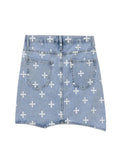 Mini Skirts Womens 2022 Summer Korean Harajuku Print Irregular High Waist Slim A-line Short Jupe Female Basic