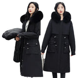 Send To Overcome Cotton-Padded Clothes And Velvet Winter New Down Cotton Clothes Female Long Korean Version Of The Waist Large Size Cotton-Padded Jacket Coat Thick-Outfit