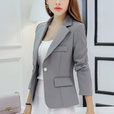 Cai Daifei 2023 Spring / Summer New Small Suit Korean Version Suit Slim Solid Color Long Sleeves Thin Women's