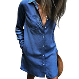 Zingj / Winter 2023 Wish Women's Button Shirt Denim Long-Sleeved T-Shirt