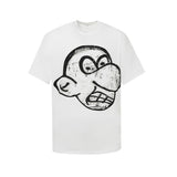 Boxy Fit Tee Cartoon Spoof Printing Beauty Trend Loose