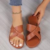 Zingj Hollow Color Matching Large-Size Slippers Women Wear Retro Sandy Beach