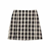 Color New Summer Harajuku Uniform Women Skirt Split Details Plaid Mini Skirt With Under Shorts Mini