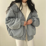 Reversible Oversize Fleece Hooded JacketOutfit