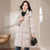 Winter Wear Down Cotton Clothes Female Medium Long Korean Version Cotton-Padded Clothes Fat Mm280 Catties Large Size Women's Wear Thick Cotton-Padded Jacket Coat Tide-Outfit