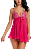 Zingj Underwear Sexy Female Net Gauze Bow Halter Sleeping Dress Home Clothes Sex