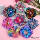Pcs/lot Women Glitter Scrunchies Colorful Elastic Hair Rope For Girls Ponytail Holder Hair Bands Headwear Hair Accessories