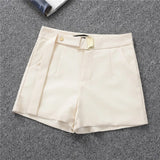 Zingj Spring And Summer Shorts Female Autumn Summer 2024 New High Waist Khaki Boot Pants Are Versatile With A Thin Korean Version Of Wide Leg