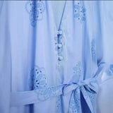 Spring Glue Embroidery Decorative Long-Sleeved Poplin Dress