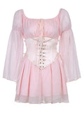 Long Sleeve Corset Mini Dress- Outfit