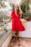 Style Lace-Up Dress For Spring / Summer 2024 Ins Simple Loose Dress For