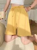Women shorts Summer Casual Solid Cotton Linen shorts high waist loose shorts for girls Soft Cool female shorts