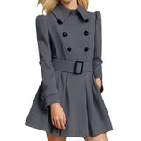 And Winter New Repair Lotus Leaf Side Of The Women's Hair Coat Belt Buckle Style This Coat Coat Wind