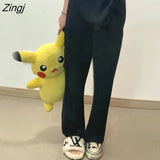 Women Mopping Drawstring Vintage Street BF Loose Straight Female Hot Sale S-4XL Solid All-match Leisure Baggy