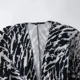 Spring Animal Print Silk Satin Dress