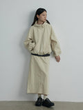 [Daihe] Autumn New Casual Loose Hat Suction Rope Zipper Versatile Version Of The Work Coat Female H7374-Outfit