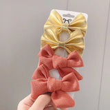 Leopard Print Hairpins Bowknot Hair Clips For Cute Girls Cotton Safty Barrettes Hairgrip Headwear Kids Hair
