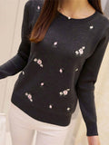 Sweater Women Embroidery Knitted Winter Women Sweater And Pullover Female Tricot Jersey Jumper Pull