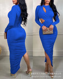 Zingj Women's Long Sleeve Cardigan Halter Tight Skirt 2 Sets LZR17322 (Pay