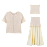 Thoracic Blouse Knitted Jersey Three-Piece Set 4192041 4192043