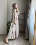 And Autumn New Muslim Women's Clothing Pure Color Elegant Fashion Loose-Fitting