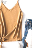 Women Knitting Spaghetti Strap Top Halter V Neck Camisole Women'S Basic Casual Sleeveless Knited Tank Tops Summer