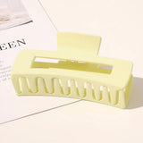 Square Geometric Frosted Hair Claws Clamps Acetate Hairpins Women Hollow Out Ponytail Clips Makeup Styling Tools