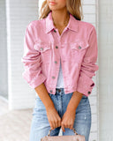 Zingj Women's Spring And Summer New Denim Jacket Long Sleeve