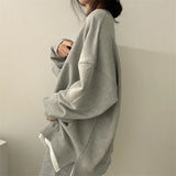 Solid Color Oversized SweatshirtOutfit
