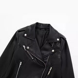 New Leather-Like Locomotive Style Zipper Jacket