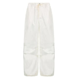 Summer New Spice Girls' Elastic Ribbon Fashion Low-Waist Wide-Legged Leisure