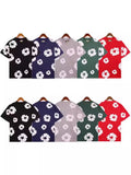 Printed Flower Wood Cotton Loose Sweater Y2K Hip Hop Street Pullover For