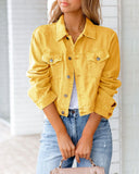Zingj Women's Spring And Summer New Denim Jacket Long Sleeve