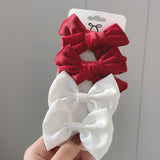 Leopard Print Hairpins Bowknot Hair Clips For Cute Girls Cotton Safty Barrettes Hairgrip Headwear Kids Hair