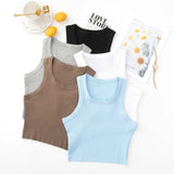 New Round Collar Solid Color Sports Short Blouse With A Slimmed Edge, A Small