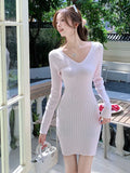 Zingj A Real Shot In Autumn And Winter With Pink Buttocks Bottom Sweater Dress Women's 2024 New Style Pure Style Hot Girl Skinny